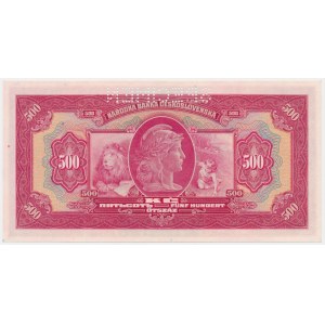 Czechosłowacja, 500 koron 1929 - WZÓR -