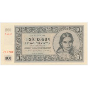 Czechosłowacja, 1.000 koron 1945 - WZÓR -