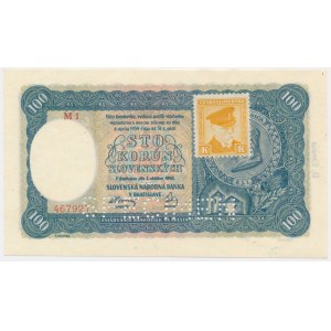 Slovensko, 100 korún 1940 - MODEL - s pečiatkou -.