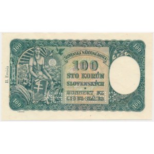 Slovensko, 100 korún 1940 - MODEL - s pečiatkou -.