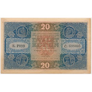 Czechoslovakia, 20 Korun 1919 - SCARCE