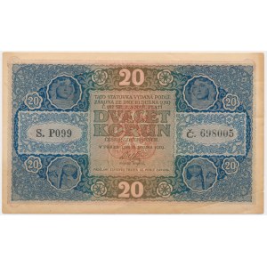 Czechoslovakia, 20 Korun 1919 - SCARCE