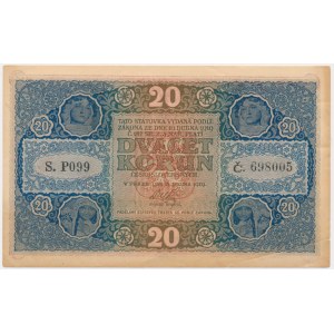 Tschechoslowakei, 20 Kronen 1919 - RARE