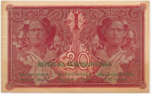 Czechosłowacja, 20 koron 1919 - RZADKI