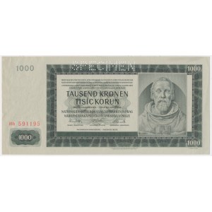 Bohemia and Moravia, 1.000 Korun - SPECIMEN -