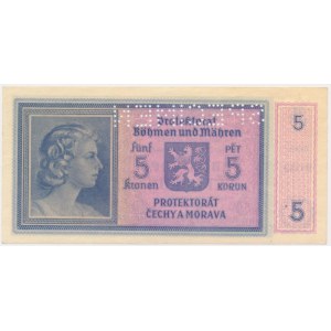 Čechy a Morava, 5 korun (1940) - MODEL -.