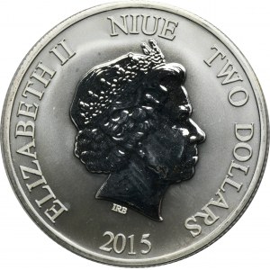 Niue Island, Elizabeth II, 2 Dollars 2015