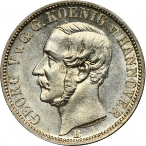 Nemecko, Hannover, George V, 1/6 Thaler Hannover 1863