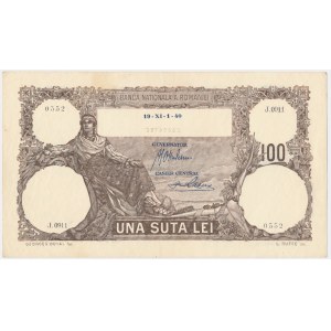 Rumunia, 100 lei 1940 - brązowy -