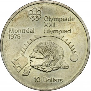 Kanada, Elżbieta II, 10 Dolarów 1975 XXI Letnie Igrzyska Olimpijskie