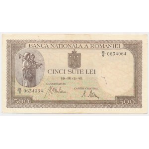 Rumunsko, 500 lei 1941