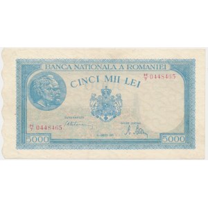 Rumunsko, 5 000 lei 1945