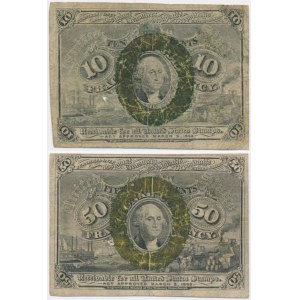 USA, lot 10-50 Cents 1863 (2 pcs.)