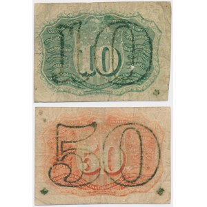 USA, sada 10-50 centů 1863 (2 kusy).