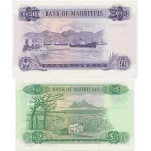 Mauritius, lot 25-50 Rupees (1967-82) (2 pcs.)