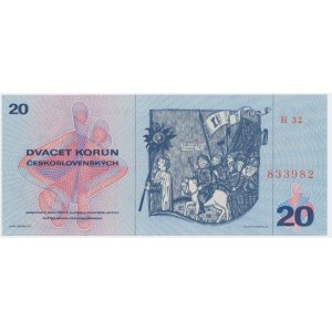 Tschechoslowakei, 20 Kronen 1970
