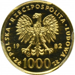1 000 zlatých 1982 Ján Pavol II, Valcambi - PCGS PR68 CAM