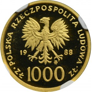 1.000 złotych 1988 Jan Paweł II - NGC PF68 ULTRA CAMEO