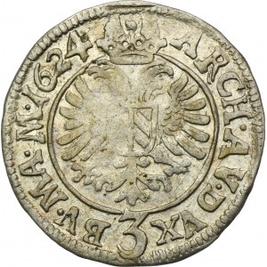 Rakúsko, Ferdinand II, 3 Krajcars Praha 1624