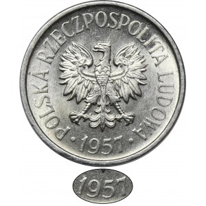 20 pennies 1957 - RARE, narrow date