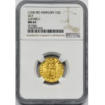 Ludwik I Węgierski, Goldgulden Buda - NGC MS63