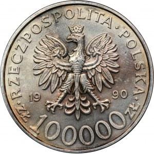 100,000 PLN 1990 Solidarity - TYPE A