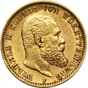 Germany, Württemberg, Wilhelm II von Württemberg, 20 Mark Stuttgart 1897 F