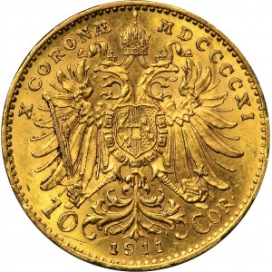 Austria, Franz Josef I, 10 Corona Wien 1911