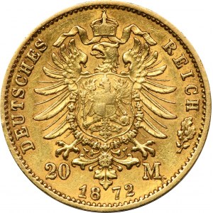 Nemecko, Baden, Frederick I, 20 Mark Karlsruhe 1872 G