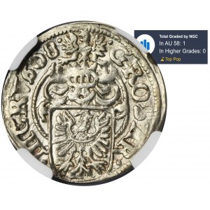 Sliezsko, Kniežatstvo Cieszyn, Adam Waclaw, 3 Krajcary Cieszyn 1608 - NGC AU58 - Zriedkavé