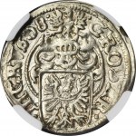 Sliezsko, Kniežatstvo Cieszyn, Adam Waclaw, 3 Krajcary Cieszyn 1608 - NGC AU58 - Zriedkavé