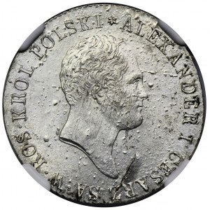 Polské království, 1 polský zlotý Varšava 1818 IB - NGC MS62