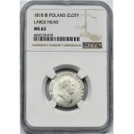 Polish Kingdom, 1 zloty Warsaw 1818 IB - NGC MS62