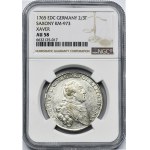 Xaver as administrator, 2/3 Thaler Dresden 1765 EDC - NGC AU58 - RARE