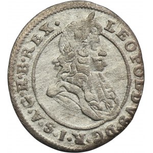 Sliezsko, habsburská vláda, Leopold I., 1 Krajcar Brzeg 1700 CB