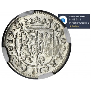 Sliezsko, Karniowské kniežatstvo, John George, 3 Krajcary Karniów 1617 - NGC MS61