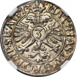 Nemecko, Solms-Lich, Philip Reinhard I, 3 Krajcary 1613 - NGC MS62