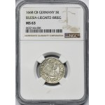 Silesia, Duchy of Liegnitz-Brieg-Wohlau, Christian, 3 Kreuzer Brieg 1668 CB - NGC MS63 - RARE