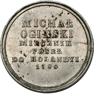 MAJNERT, Medal ze Suity Poselskiej, Stanisław August Poniatowski, Michał Ogiński Miecznik - EKSTREMALNIE RZADKI