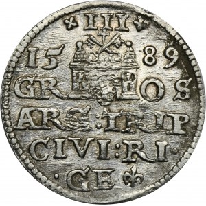 Sigismund III Vasa, 3 Groschen Riga 1589