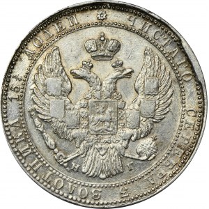 3/4 rublu = 5 zlatých Petrohrad 1836 НГ - RARE