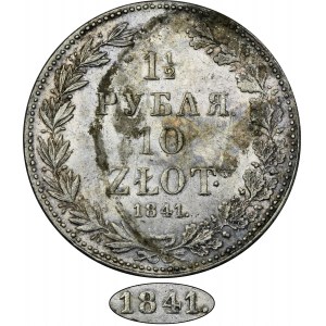 1 1/2 Rubel = 10 Zloty Warschau 1841 MW - RARE