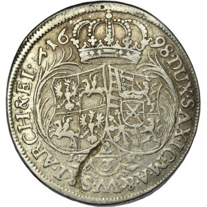 August II Silný, 2/3 toliarov (guldenov) Drážďany 1698 ILH