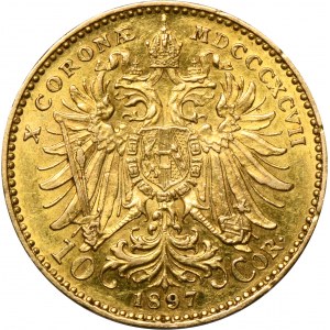 Rakúsko, František Jozef I., 10 korún Viedeň 1897