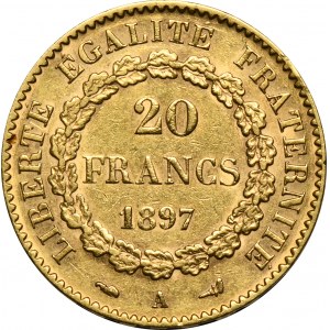 Frankreich, Dritte Republik, 20 Francs Paris 1898 A