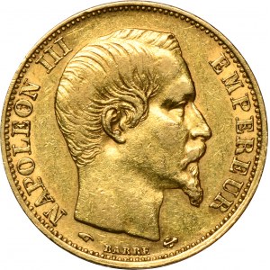 Frankreich, Napoleon III, 20 Francs Paris 1859 A