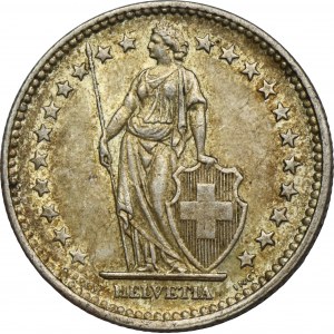 Švajčiarsko, 2 franky Bern 1908 B