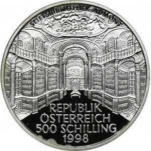 Austria, 500 Szylingów Wiedeń 1998 - Druk Książek