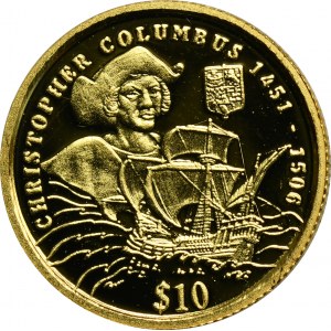 Sierra Leone, 10 Surrey dolarů 2006 - Christopher Columbus