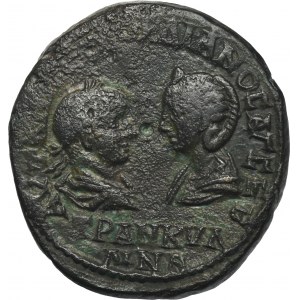 Roman Provincial, Thrace, Mesembria, Gordian III i Tranquillina, AE - RARE